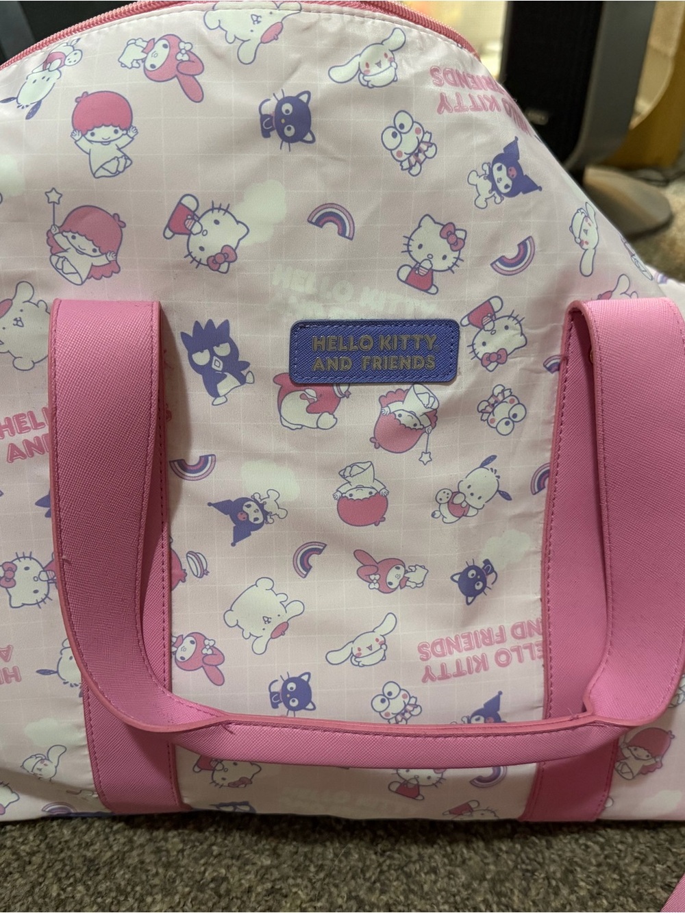 Bioworld Pink Hello Kitty & Friends Patterned Travel Tote